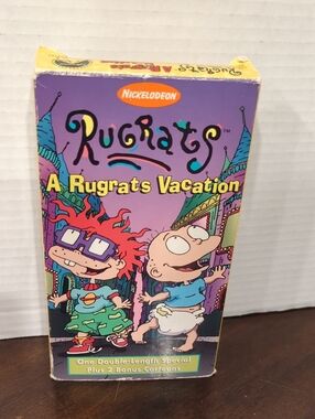 Rugrats A Rugrats Vacation VHS 1997 Nickelodeon Movie Orange Tape 90's Cartoon